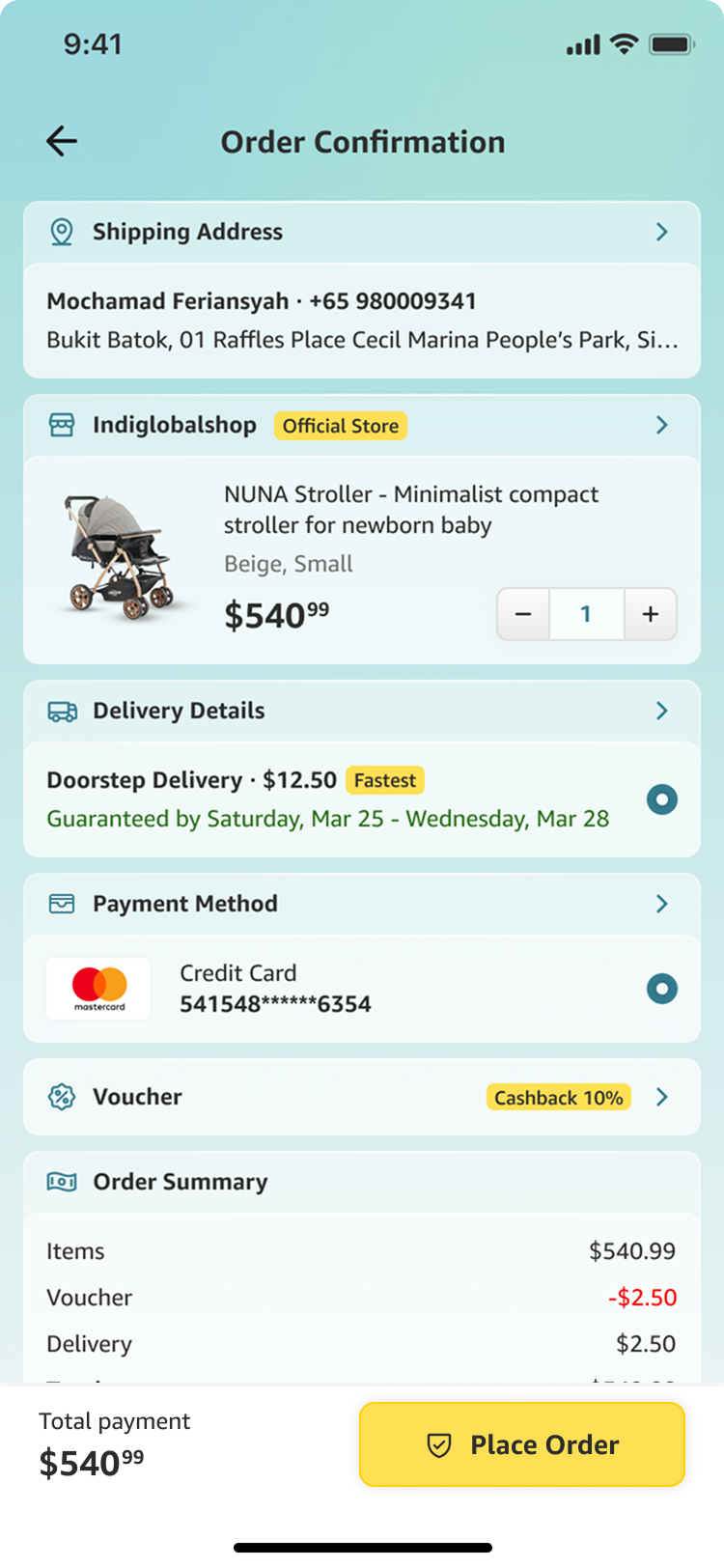 Amazon Checkout Redesign