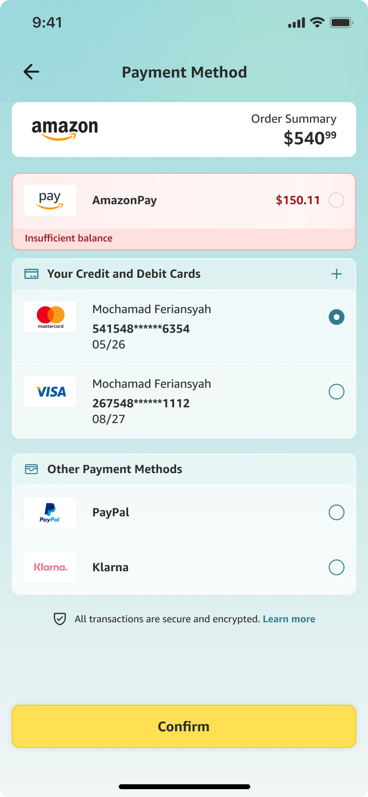 Amazon Checkout Redesign