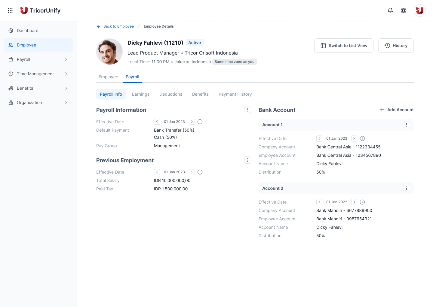 HRIS Dashboard