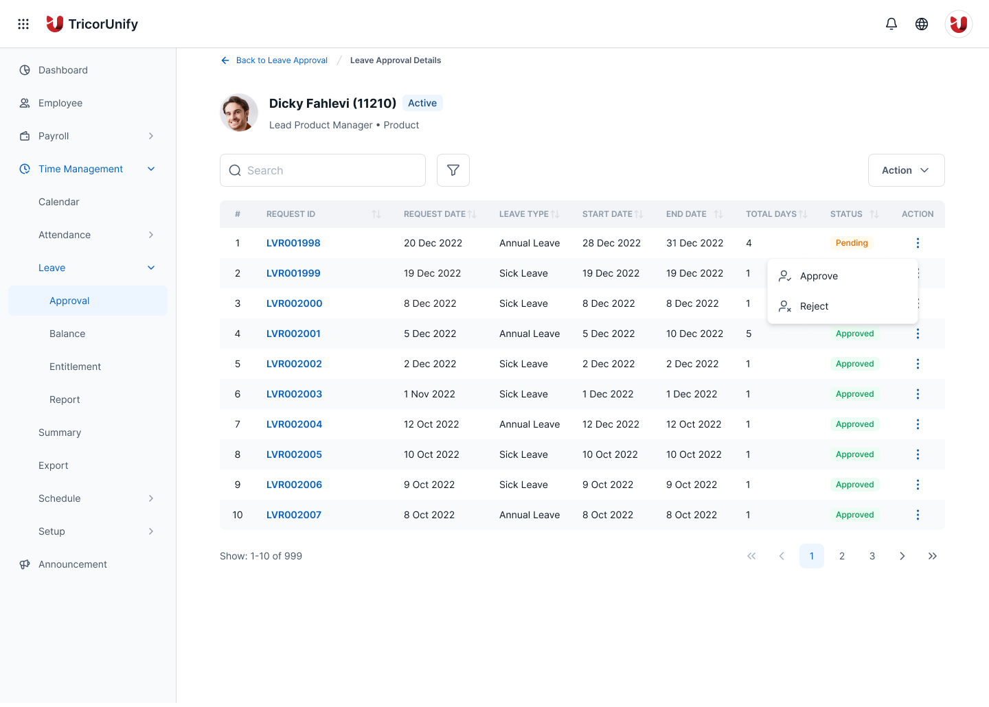 HRIS Dashboard