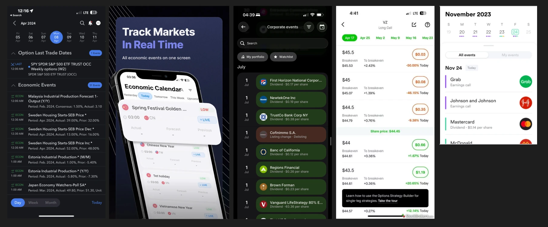 Riset kompetitor: tangkapan layar cara platform lain menampilkan aksi korporasi