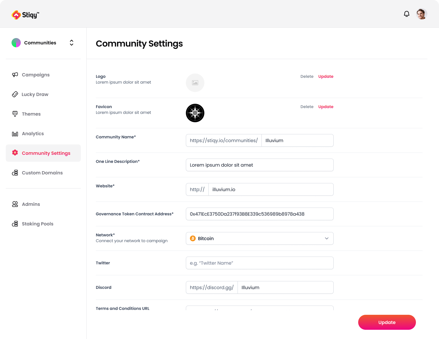 Stiqy Rewards Dashboard